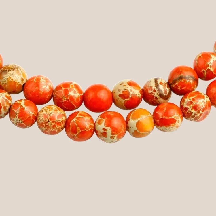 Orange Sea Sediment Boho Necklace / Bracelet Yoga Accessories Awakening Ride