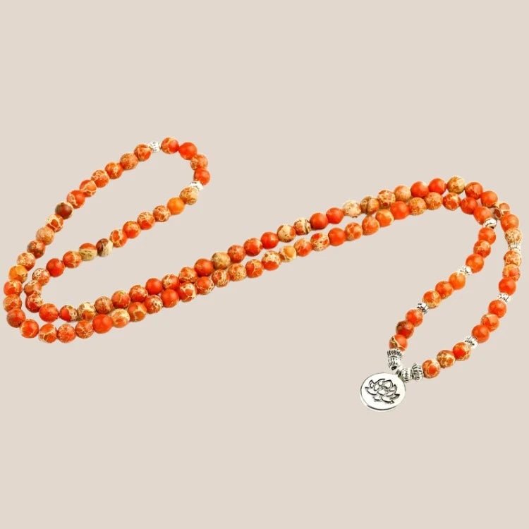 Orange Sea Sediment Boho Necklace / Bracelet Yoga Accessories Awakening Ride