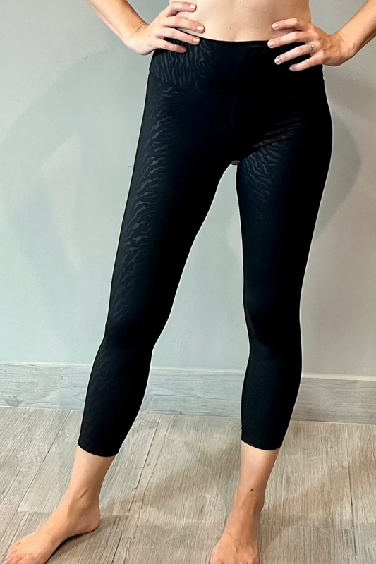 High-Waist Yoga Leggings Yoga Clothing Awakening Ride Black US XXS(00) 