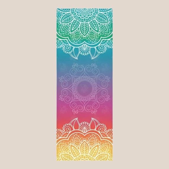 Anti-Slip Yoga Towel with Anti-Bacterial Fabric Yoga Accessories Awakening Ride Rainbow  