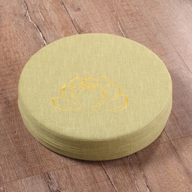 Handmade Linen Meditation Pillow Yoga Mats & Props Awakening Ride Yellow 40cm 