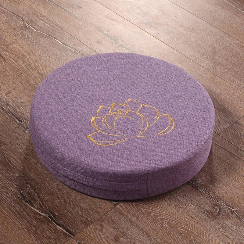 Handmade Linen Meditation Pillow Yoga Mats & Props Awakening Ride Light Purple 40cm 