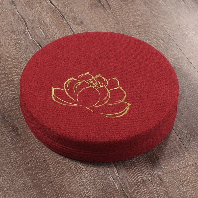 Handmade Linen Meditation Pillow Yoga Mats & Props Awakening Ride Red 40cm 