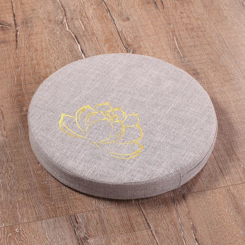 Handmade Linen Meditation Pillow Yoga Mats & Props Awakening Ride Light Grey 40cm 