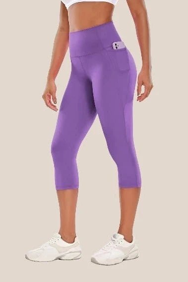 High-Waist Yoga Capri Leggings with pockets Yoga Clothing Awakening Ride Lilac US XXS(00) 