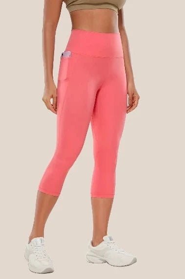 High-Waist Yoga Capri Leggings with pockets Yoga Clothing Awakening Ride Raspberry US XXS(00) 