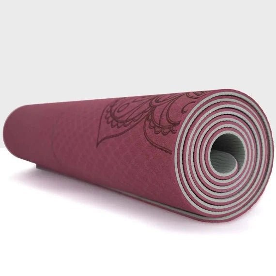 Super Comfortable TPE Yoga Mat Yoga Mats & Props Awakening Ride Burgundy  