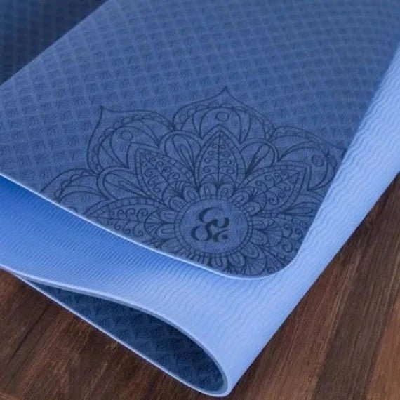 Super Comfortable TPE Yoga Mat Yoga Mats & Props Awakening Ride Blue  