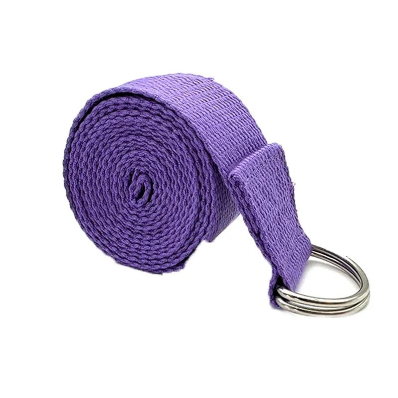 Yoga Strap with Adjustable D-Ring Buckle Yoga Mats & Props Awakening Ride Purple  