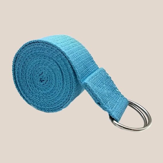 Yoga Strap with Adjustable D-Ring Buckle Yoga Mats & Props Awakening Ride Sky Blue  